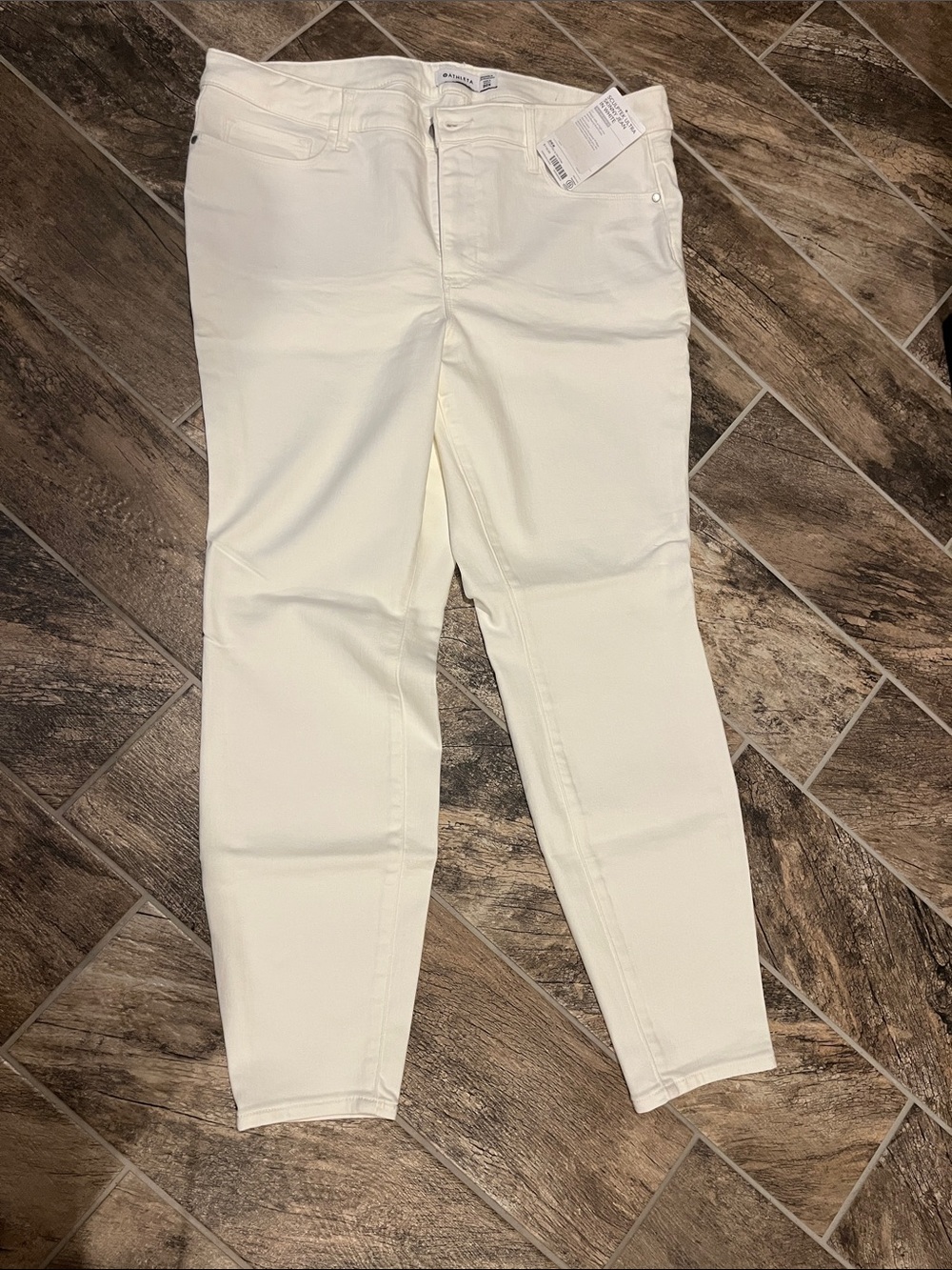 Athleta Cream Skinny Stretch Jeans